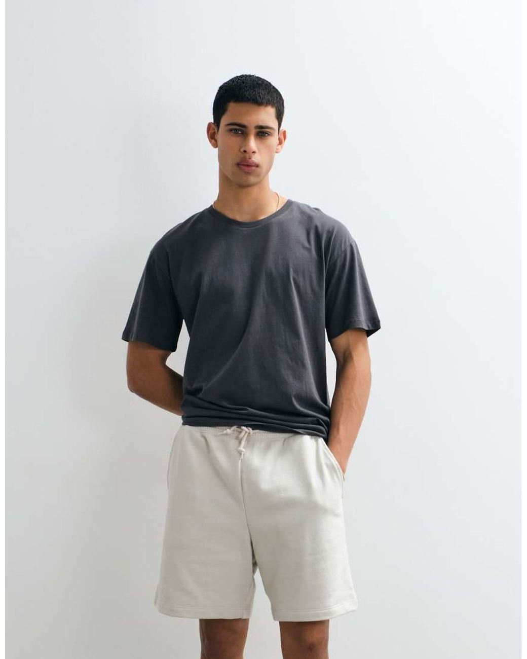 Gap White Tie Waist Shorts Co-Ord for men