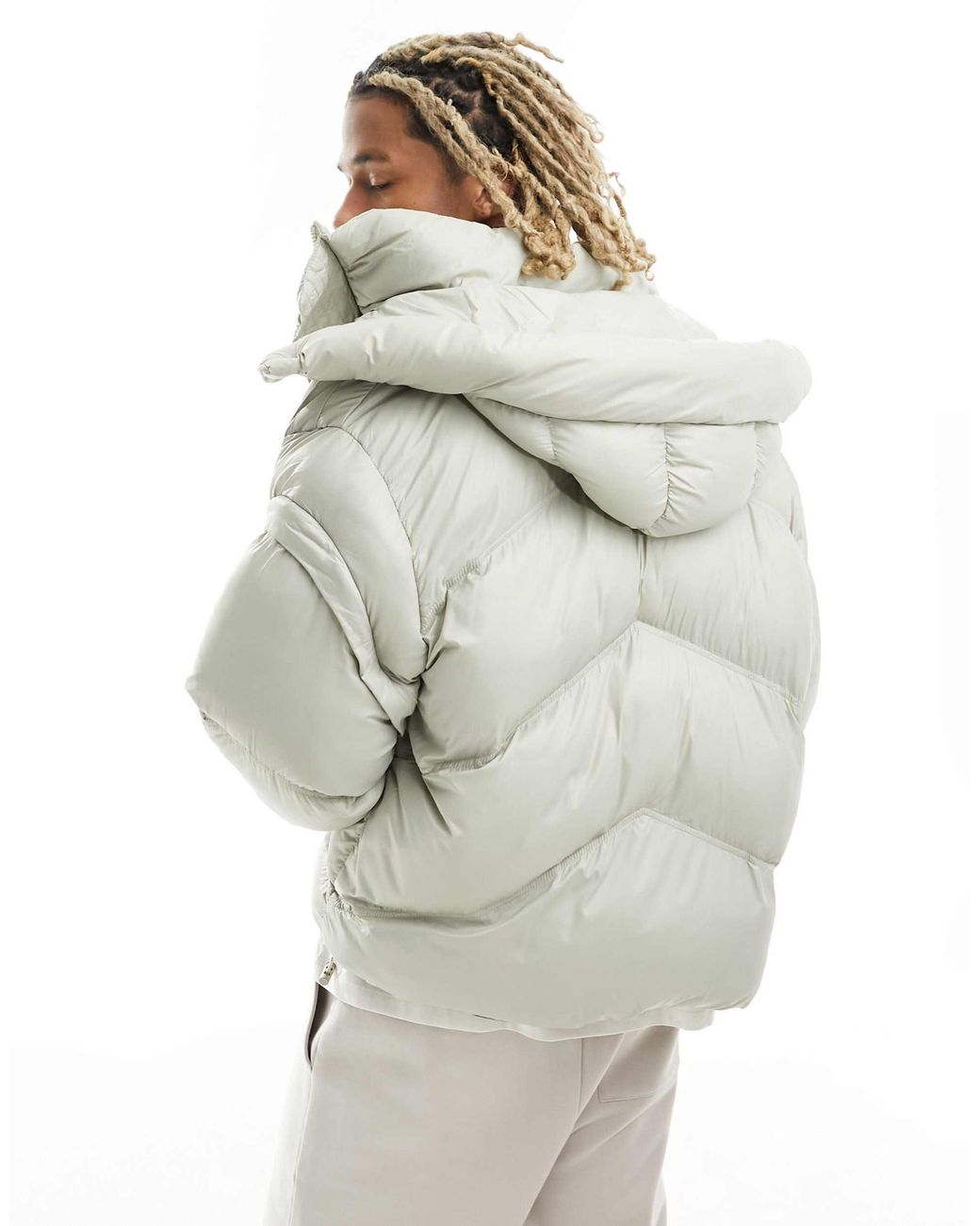 Doudoune oversize zippee sur les manches beige The Couture Club pour homme en coloris Gris Lyst