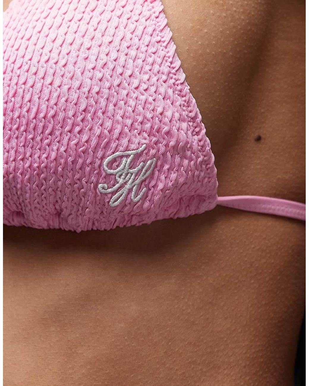 Tommy Hilfiger Multicolor Resort Crinkle Triangle Bikini Top
