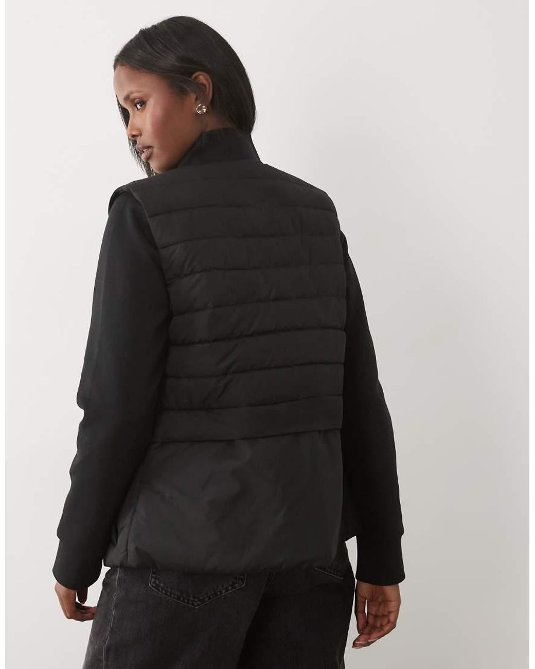 Barbour Black Ari Quilted Sweat Jacket
