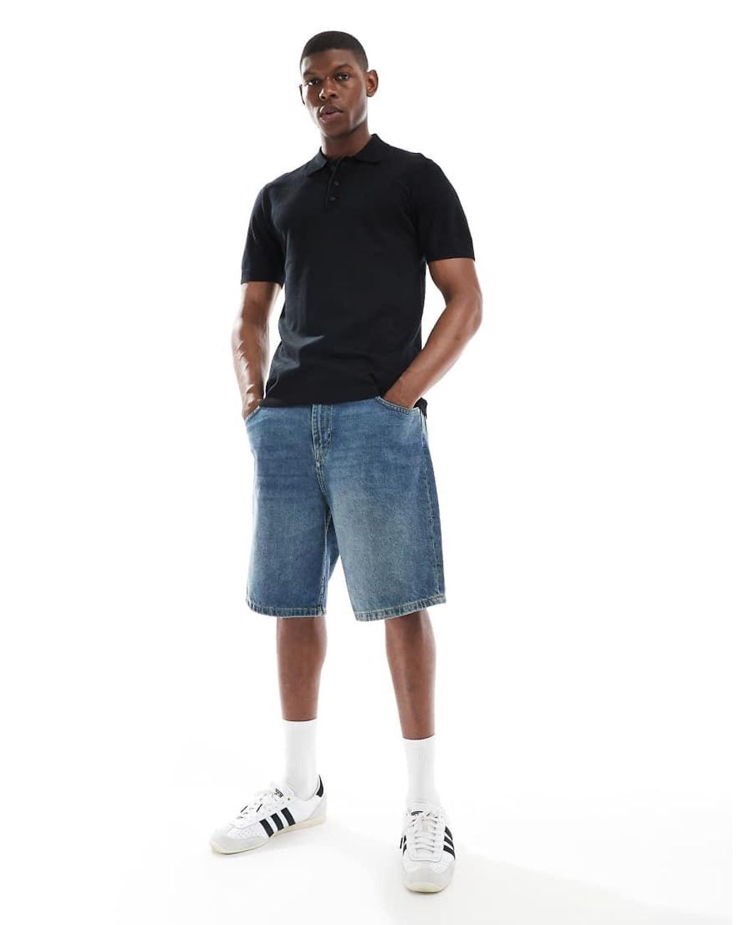 Polo De Punto De Only & Sons de hombre de color Black