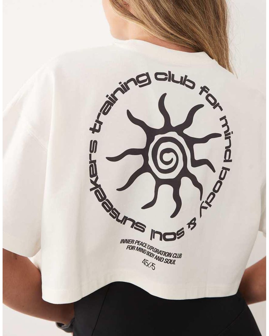 4505 White Heavyweight Cotton Cropped T-shirt With Back Print