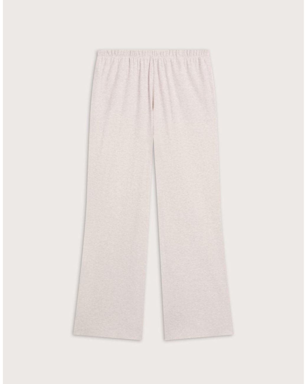 Tala Natural Soft Lounge Pointelle Drawstring Wide Leg Pyjama Bottoms