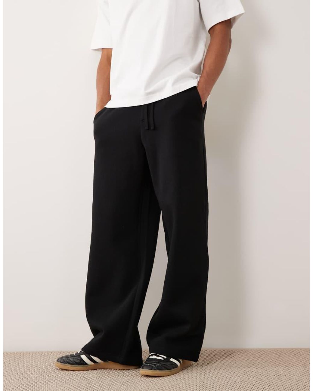 Cotton On White Super baggy Track Trackies for men