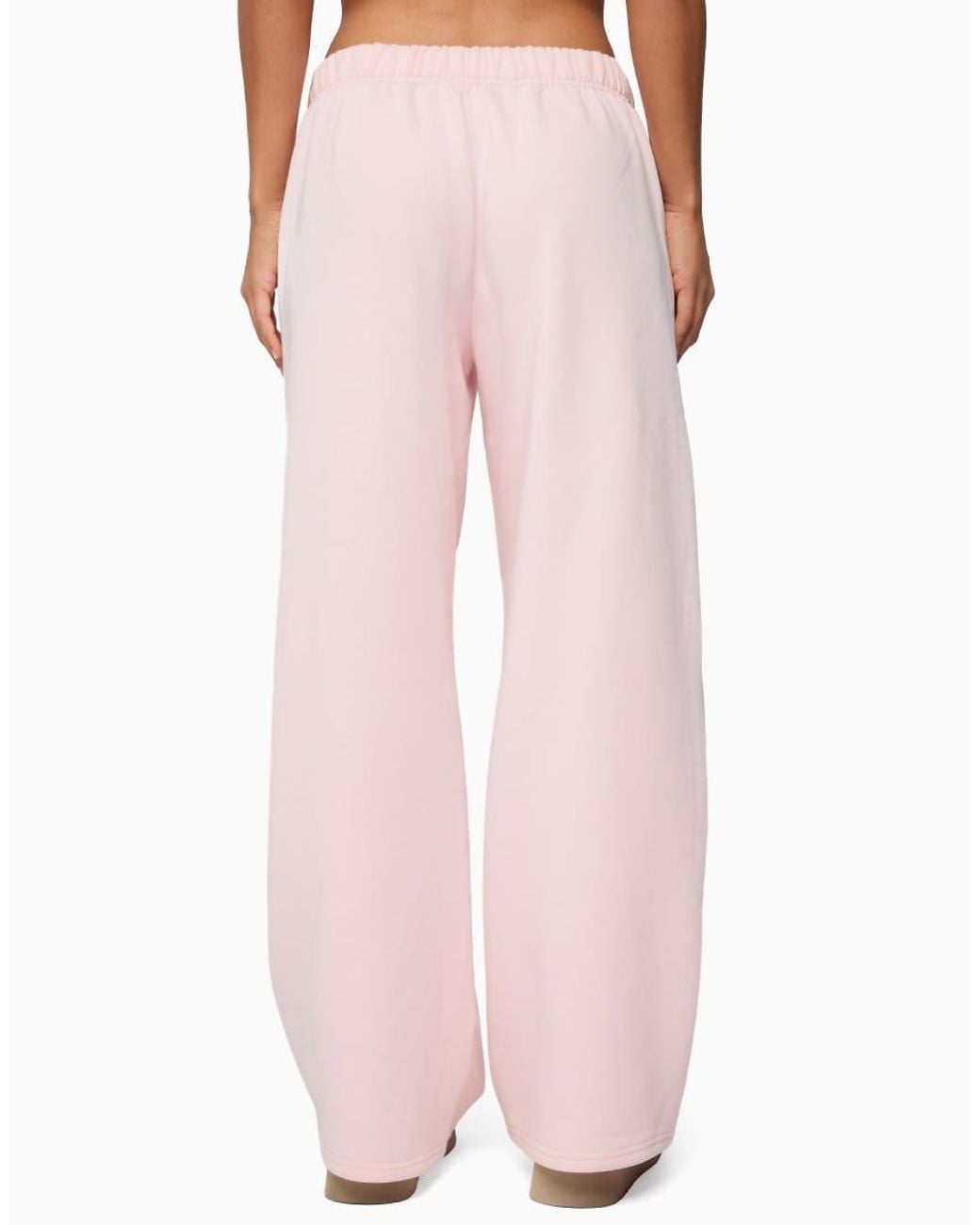 Edikted Pink Basic Girl Wide Leg Sweatpants