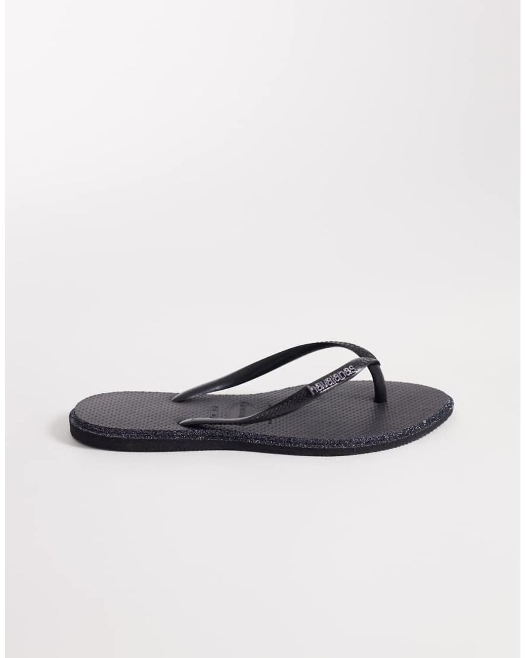 Havaianas Blue Slim Point Glitter Flip Flops