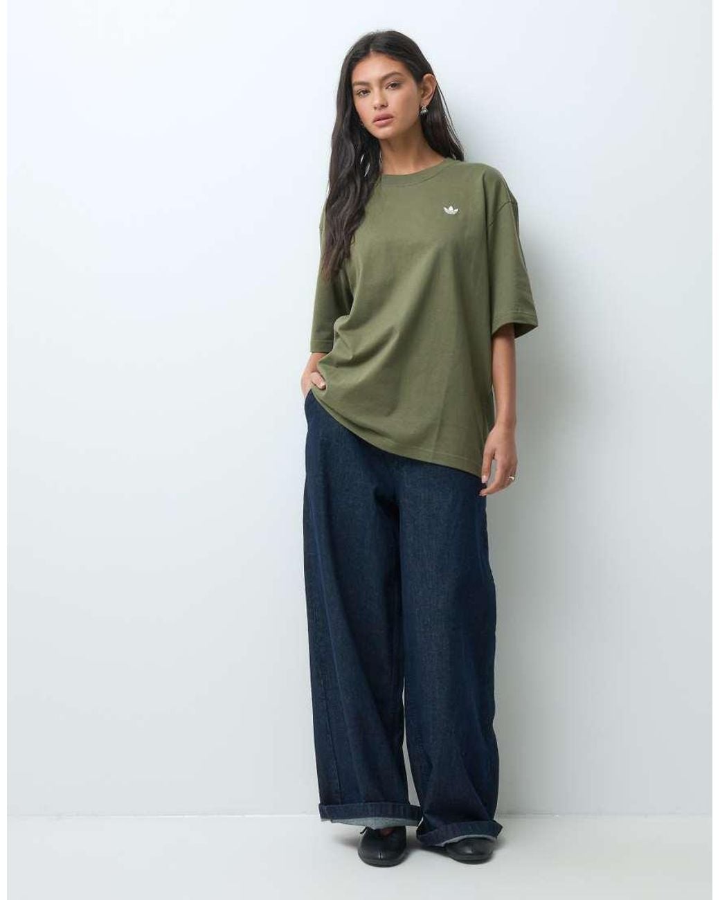 Adidas Originals Green Essential Oversized T-shirt
