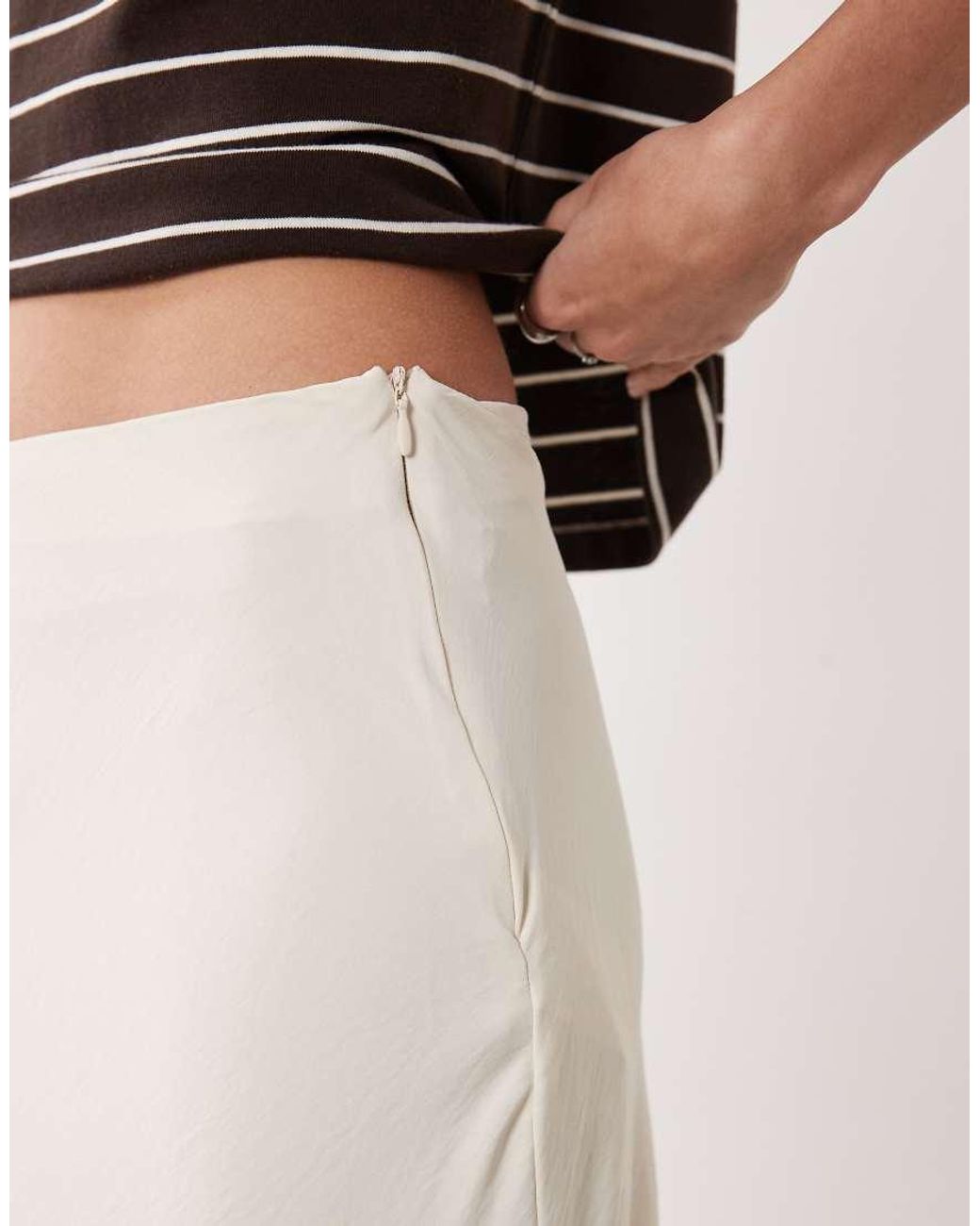 Jdy White A-line Satin Maxi Skirt