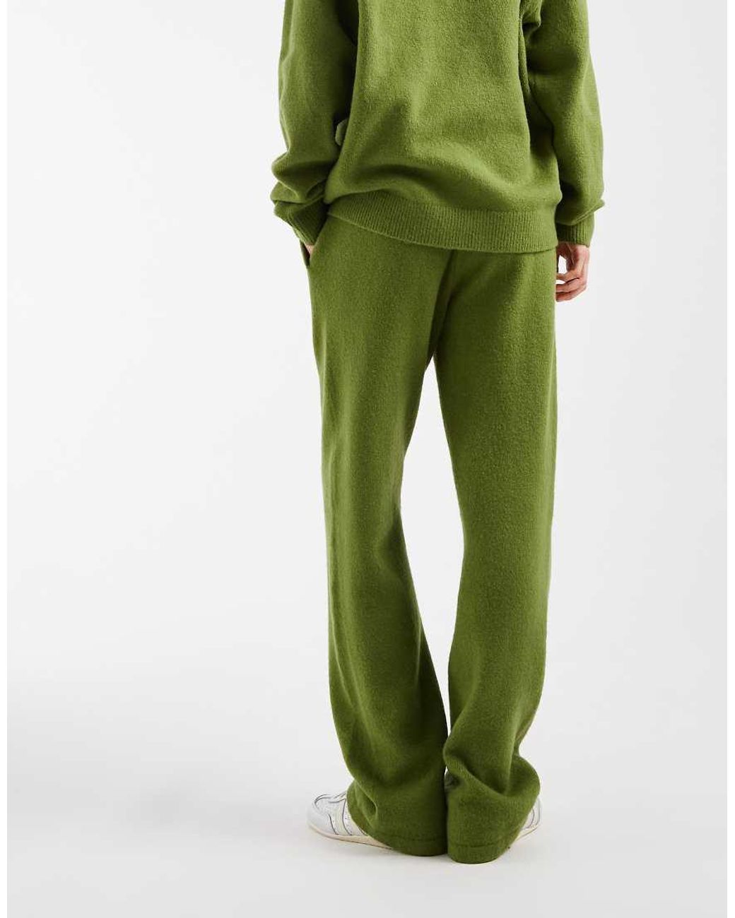 Adidas Originals Green Knitted Wide Leg Track Pants