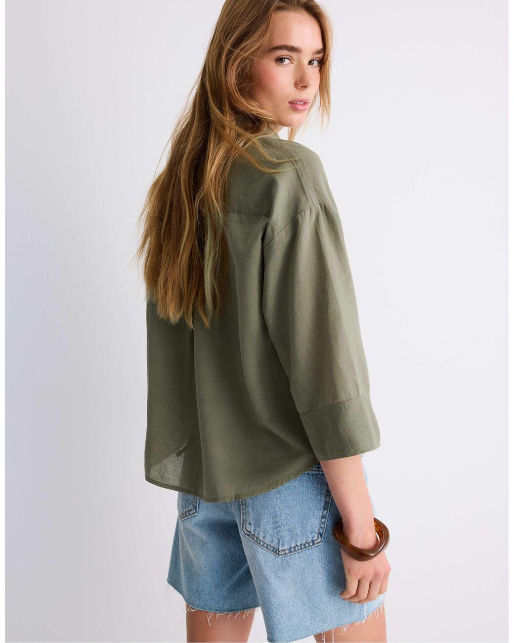 Stradivarius Brown – hemdbluse