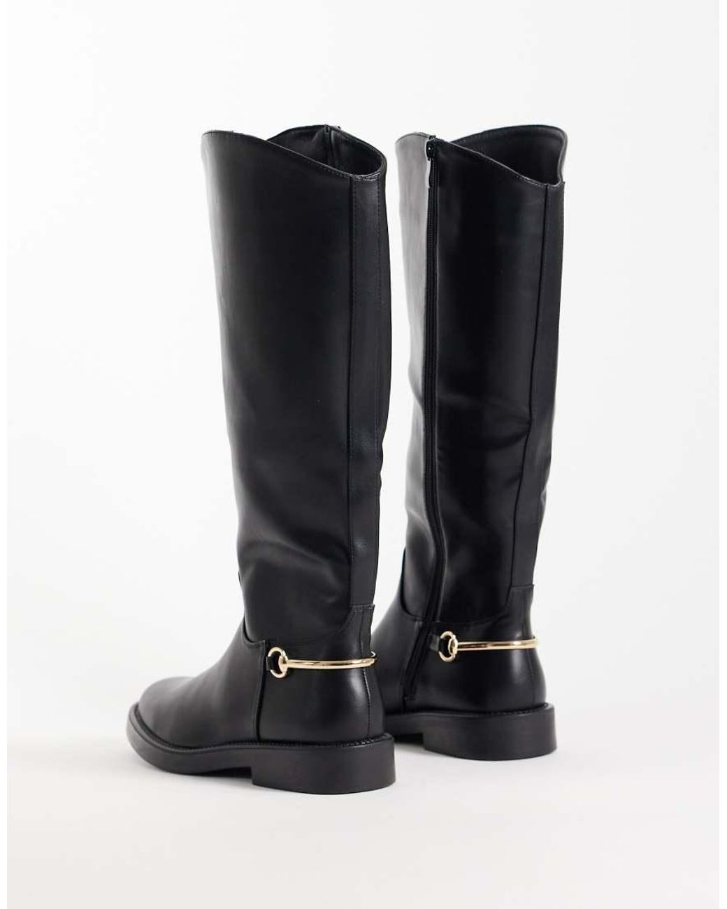 SIMMI Black Simmi London Garnet Knee Boots With Horse Bit Detail