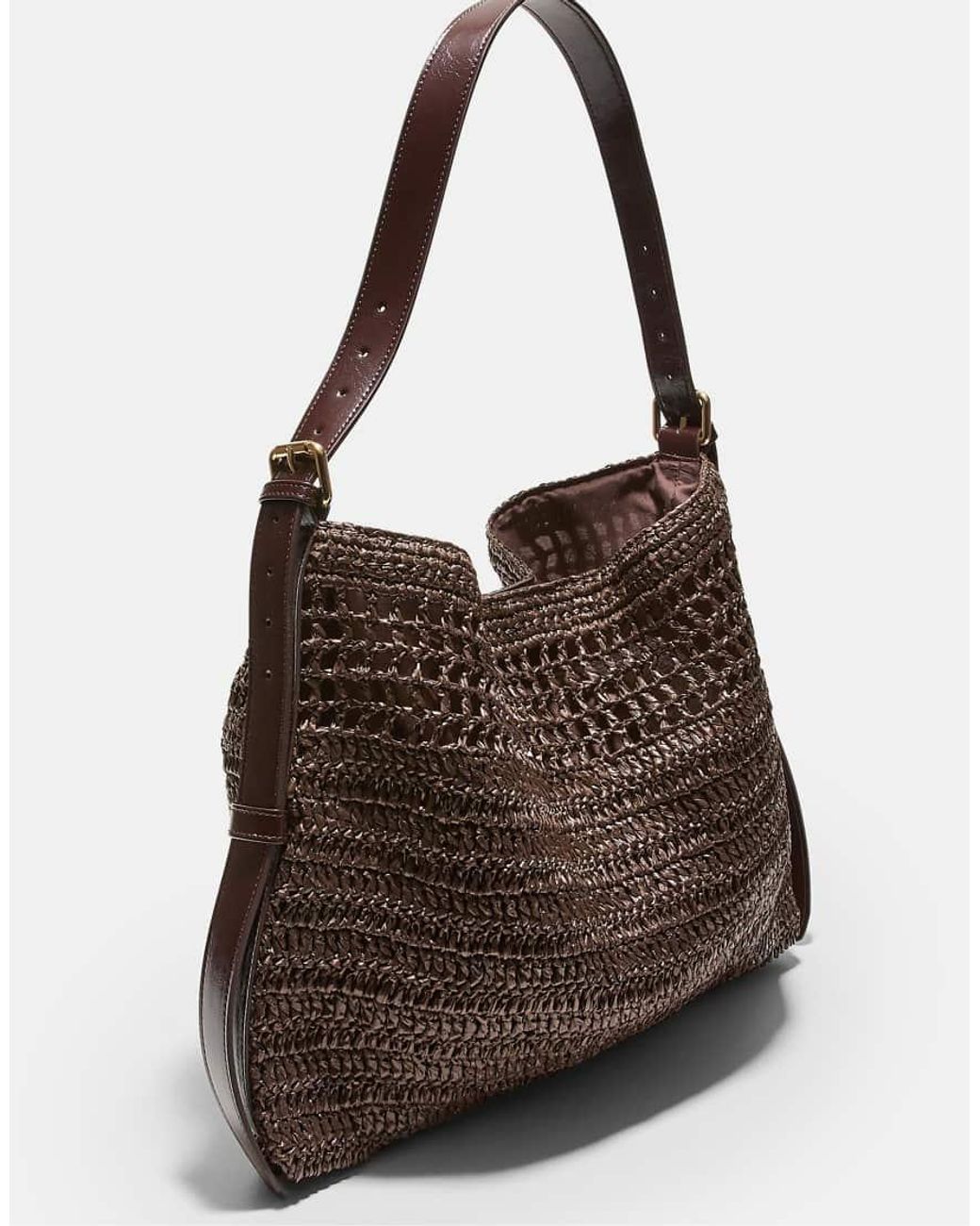 Borsa Da Spalla All'Uncinetto di Stradivarius in Blue