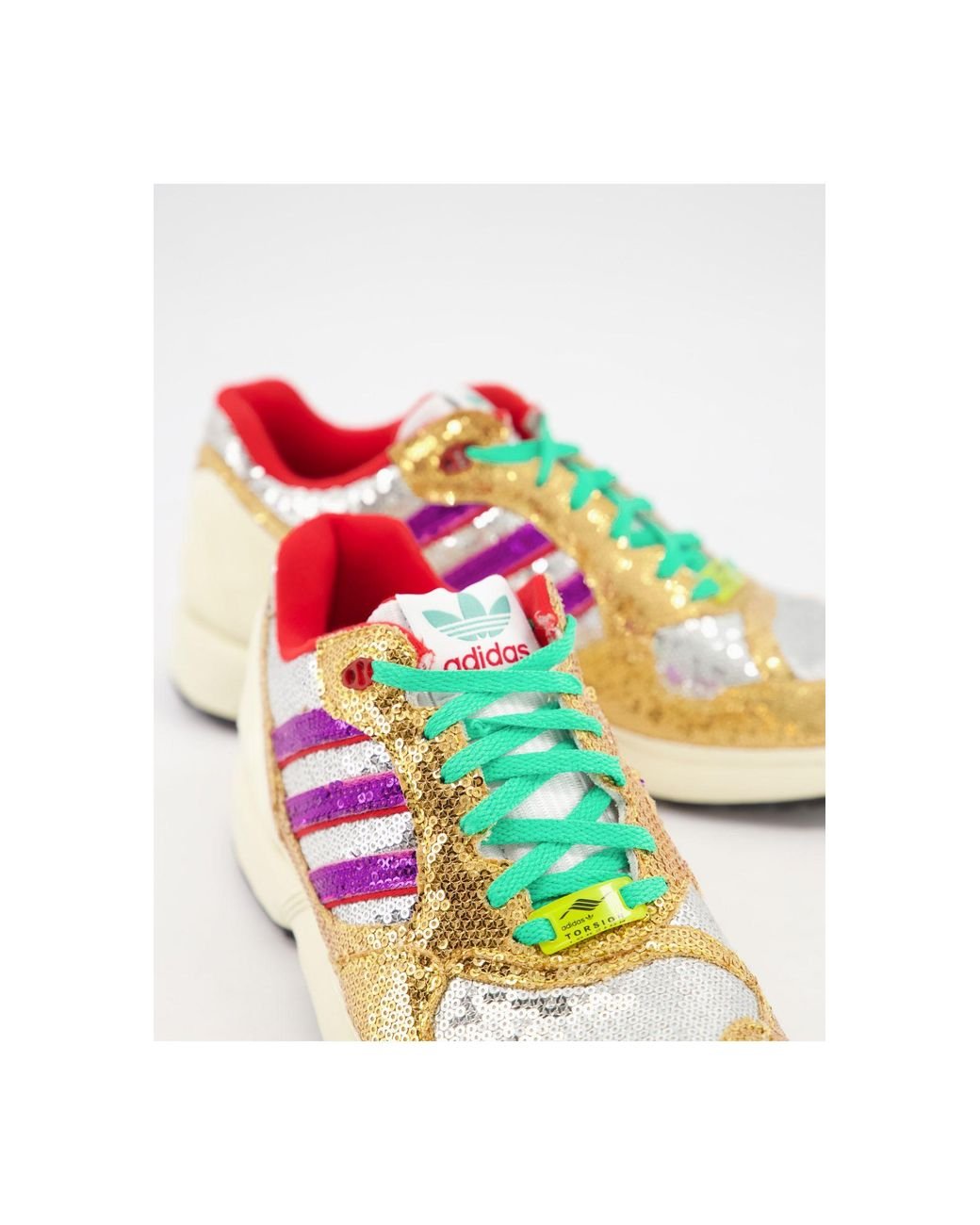 adidas Originals Zx 6000 Sequin Sneakers in Metallic | Lyst