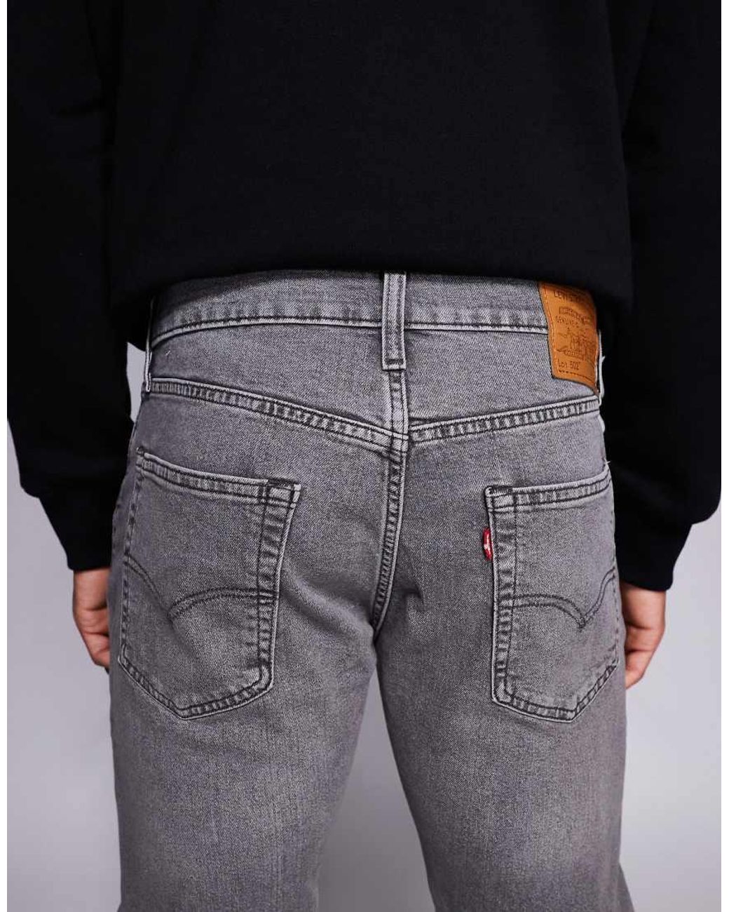 Levi's Gray 502 Tapered Jeans for men