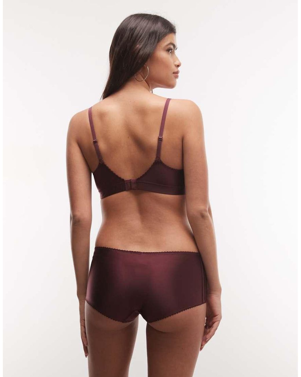 Adidas Brown Originals Comfort Satin Bandeau Bralette