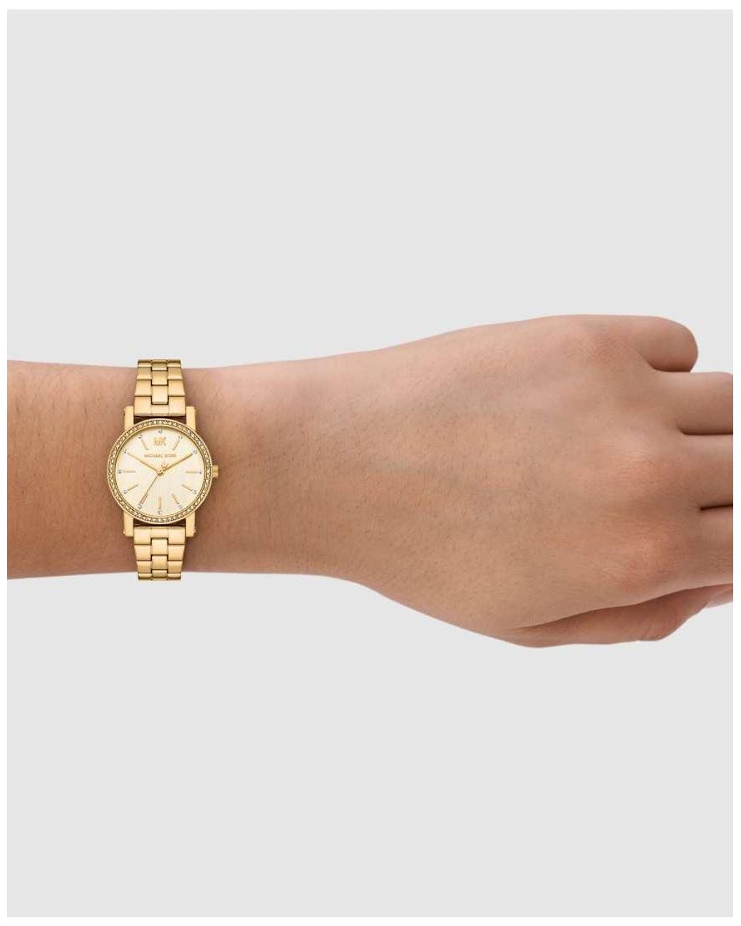 Michael Kors Metallic Corey Three-Hand-Tone Stainless Steel Watch