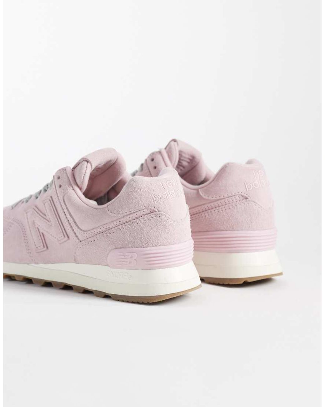 New Balance White 574 Sneakers