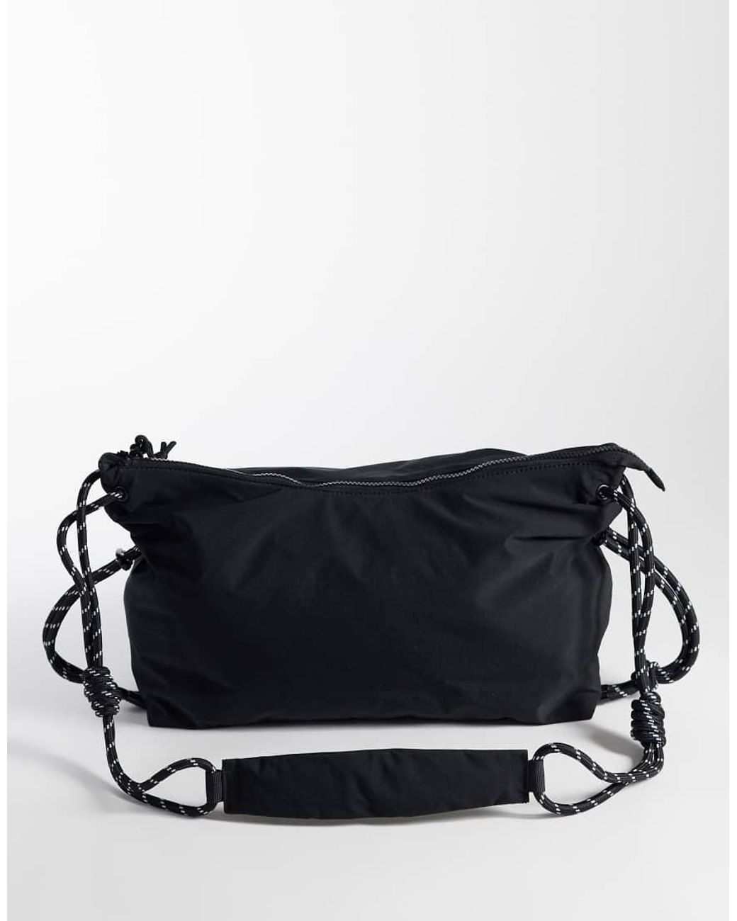 ASOS Black Nylon Slouch Sling Crossbody Bag for men