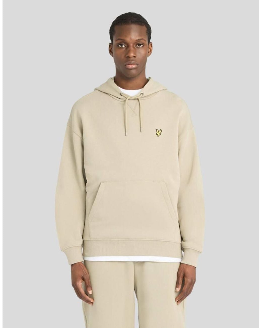 Lyle & Scott Natural Mid Layers Heavyweight Loopback Pullover Hoodie for men