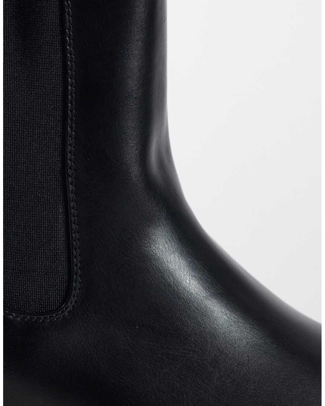 ASOS Blue Chelsea Boots With Cleated Sole for men
