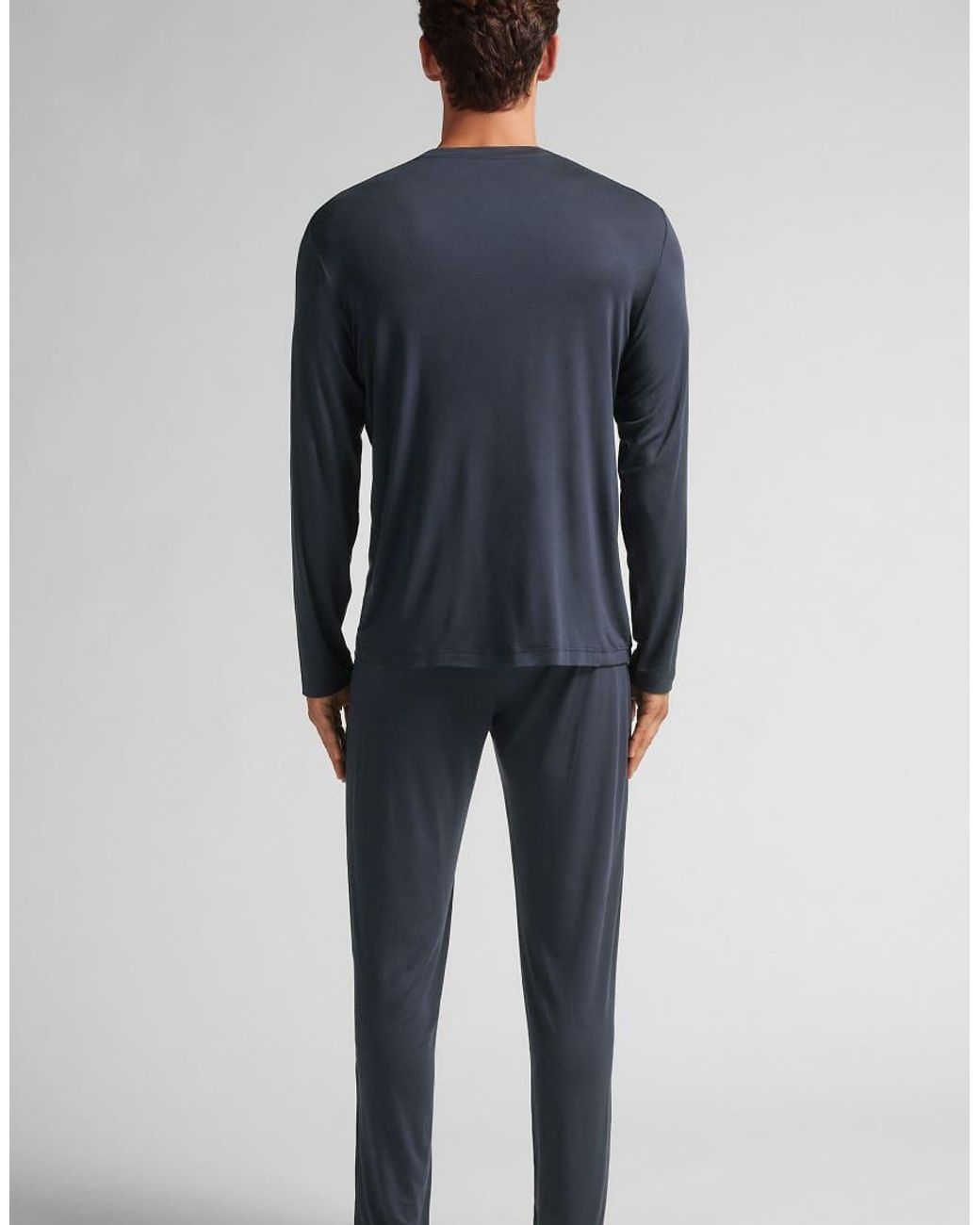 Intimissimi Blue Long Micromodal Pyjamas for men