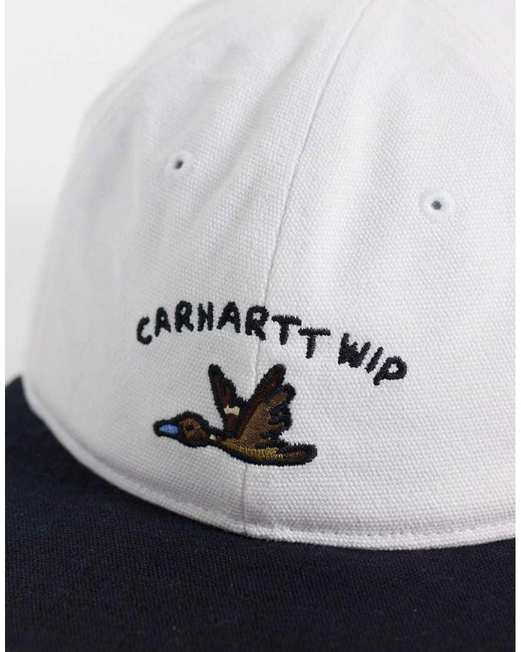 Carhartt White Animated Ducks Logo Cap With Contrast Peak