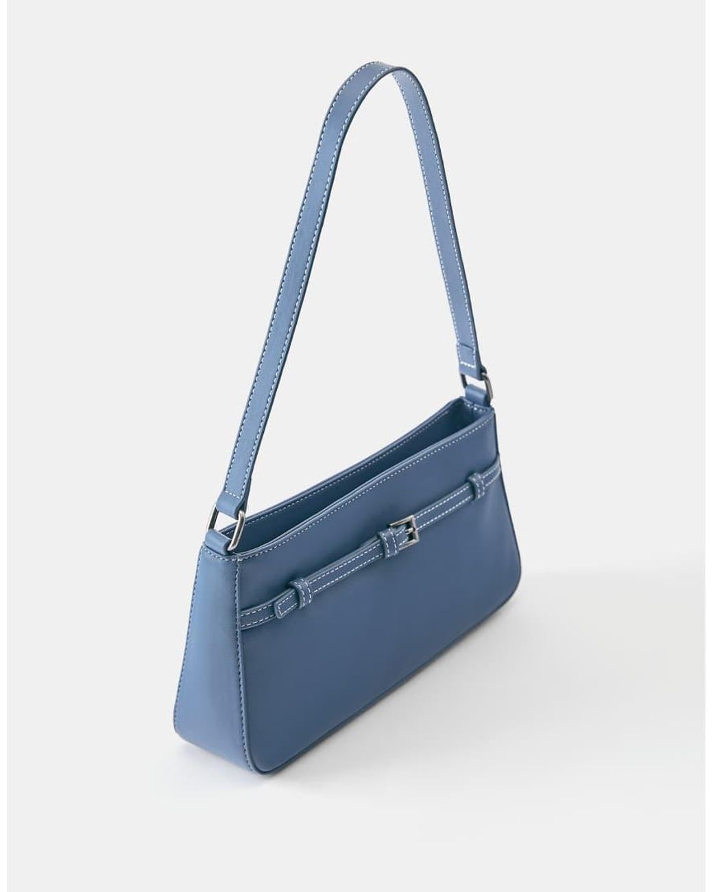 Pull&Bear Blue Buckle Shoulder Bag