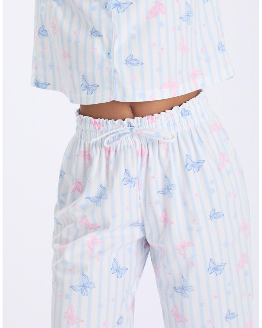 Boux Avenue White Wild Floral Print Fleece Pyjamas