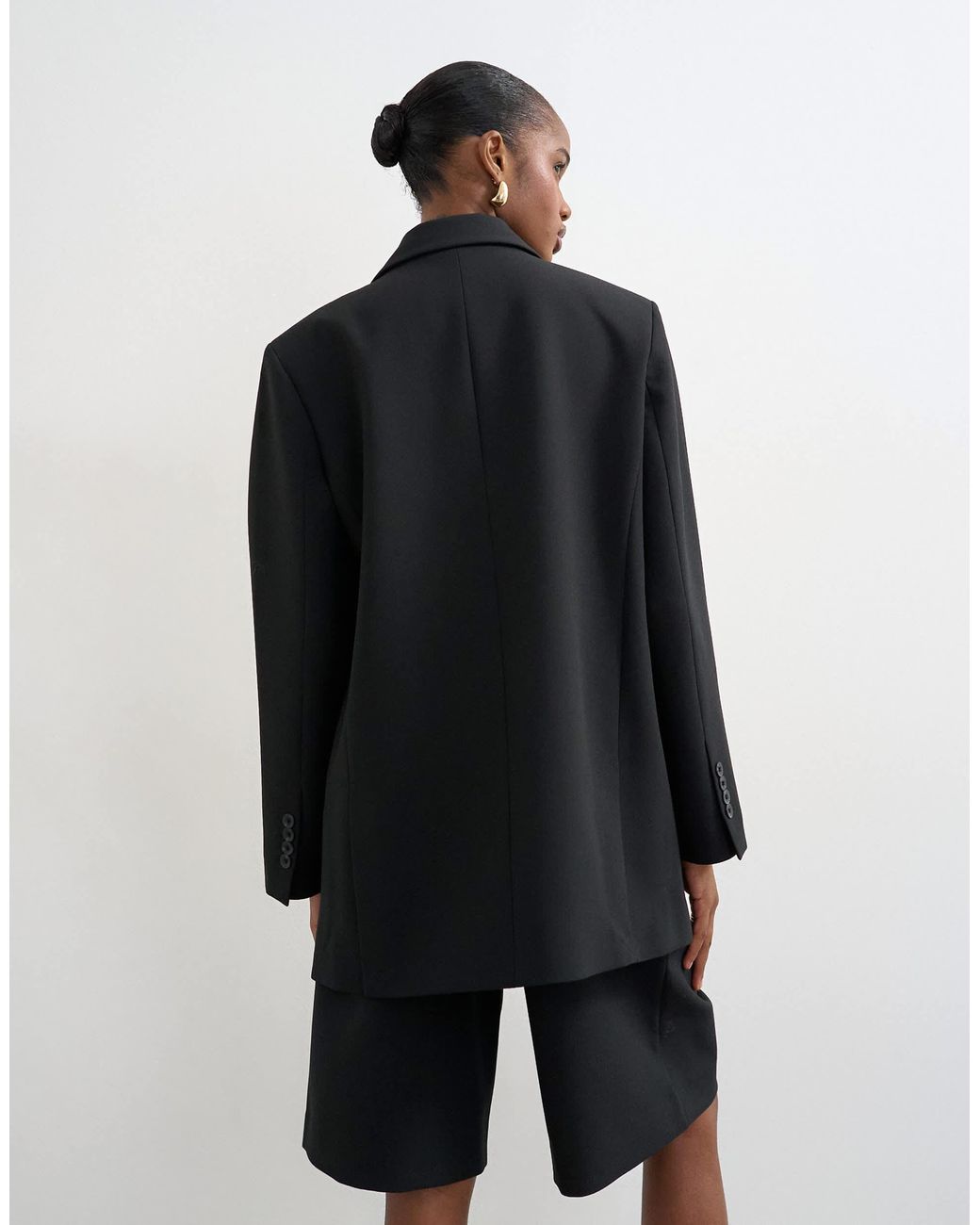 TOPSHOP Black – relaxed-fit-blazer