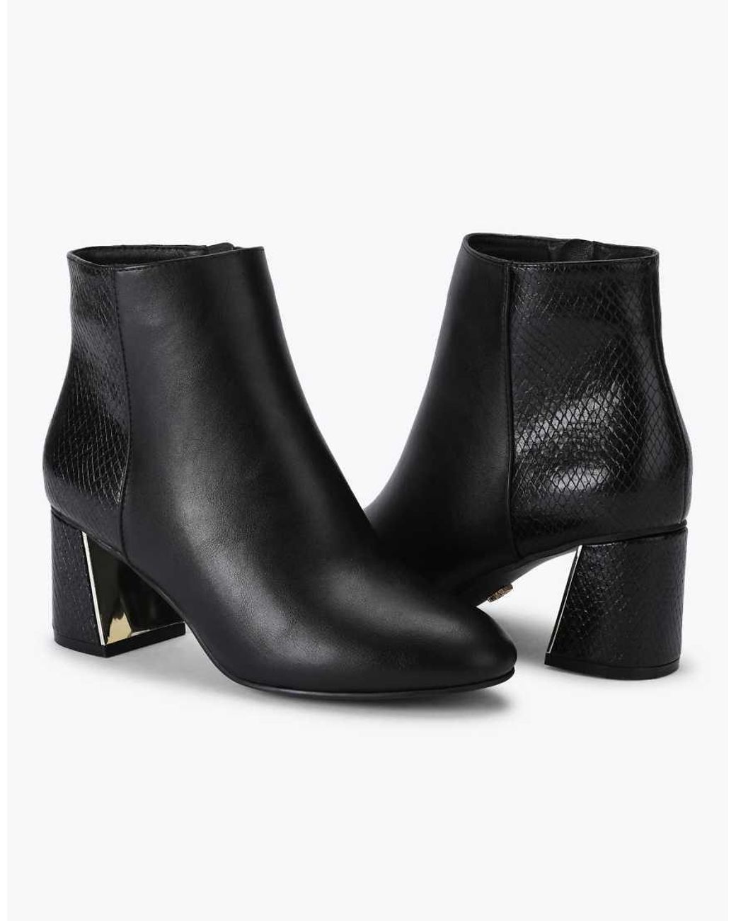 KG by Kurt Geiger Black Hazel Mid Ankle Boots