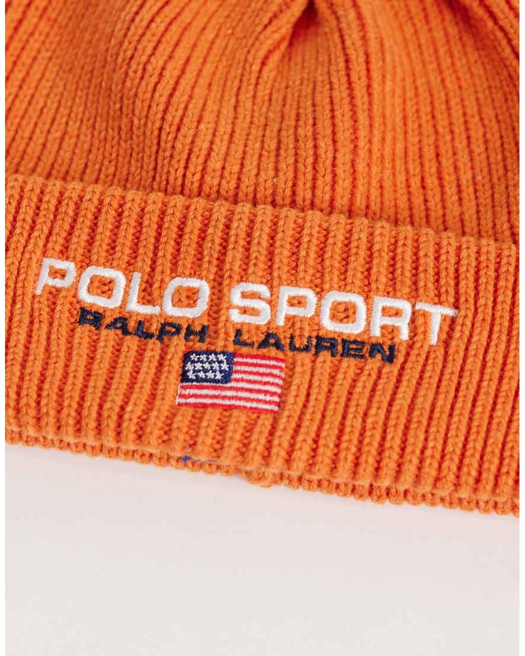 Polo Ralph Lauren Orange Sport Logo Beanie for men