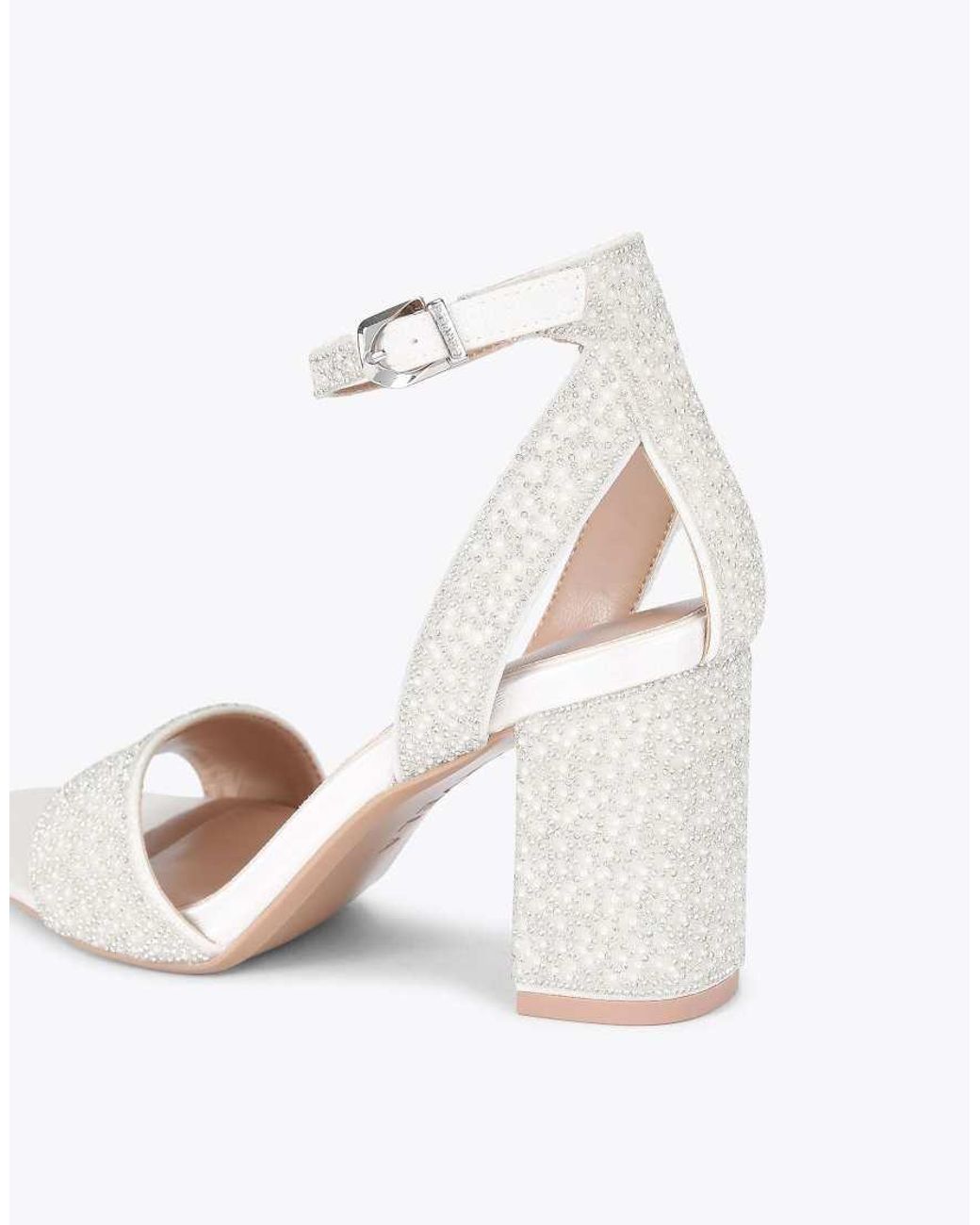 Carvela Kurt Geiger White Kianni Wide Fit Heeled Sandals