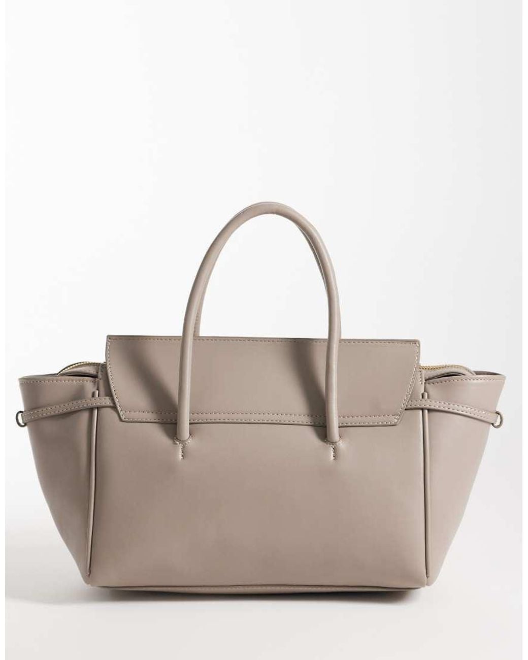 ASOS Red Belted Hardware Grab Handle Tote