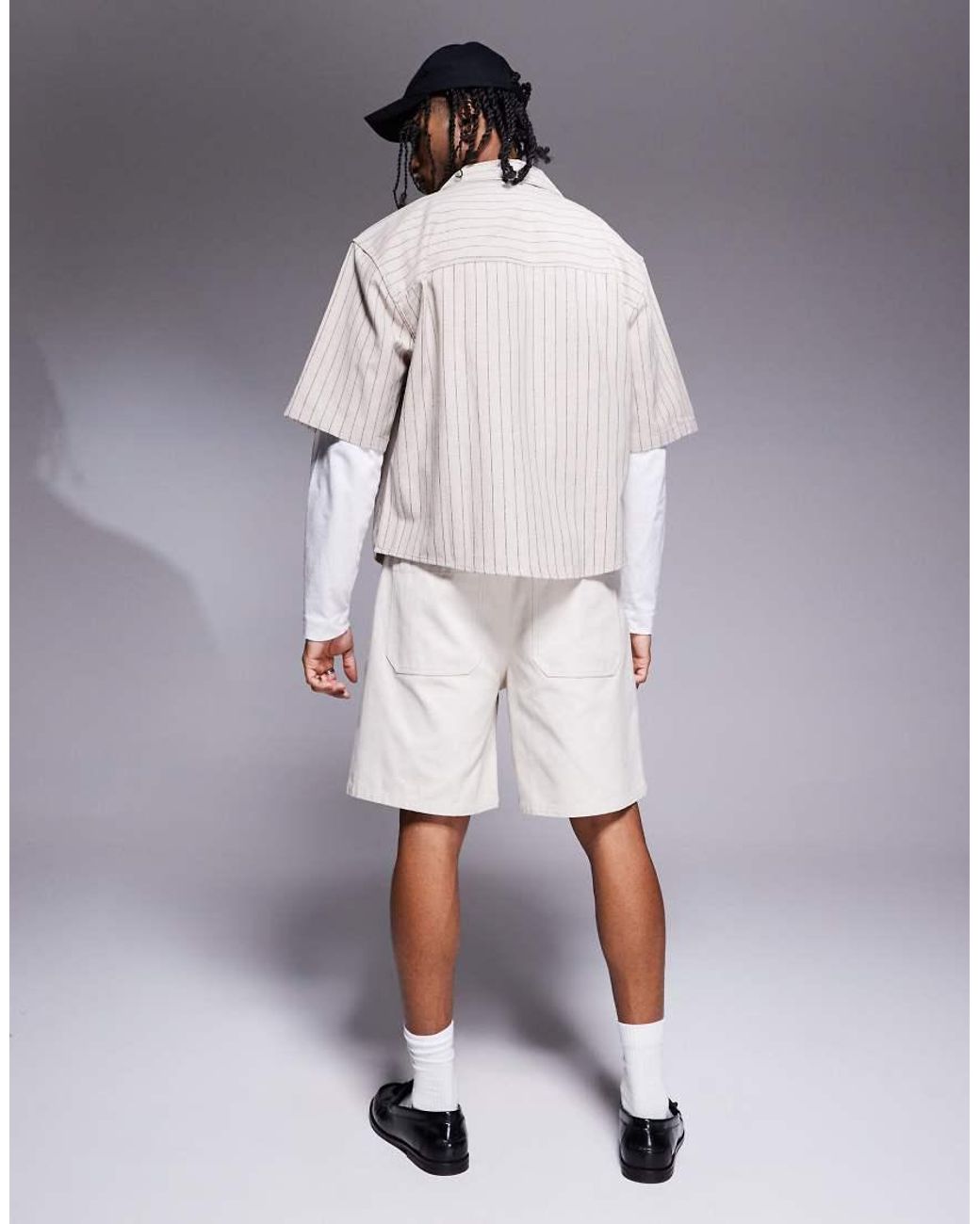 ASOS Halflange Short in het Gray voor heren