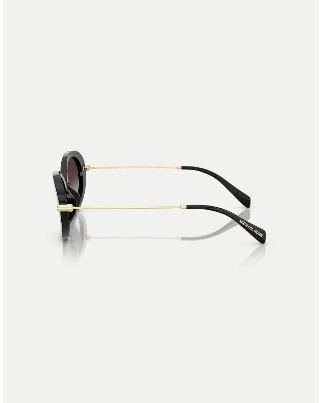Michael Kors Black Rockaway Oval Sunglasses With Lens