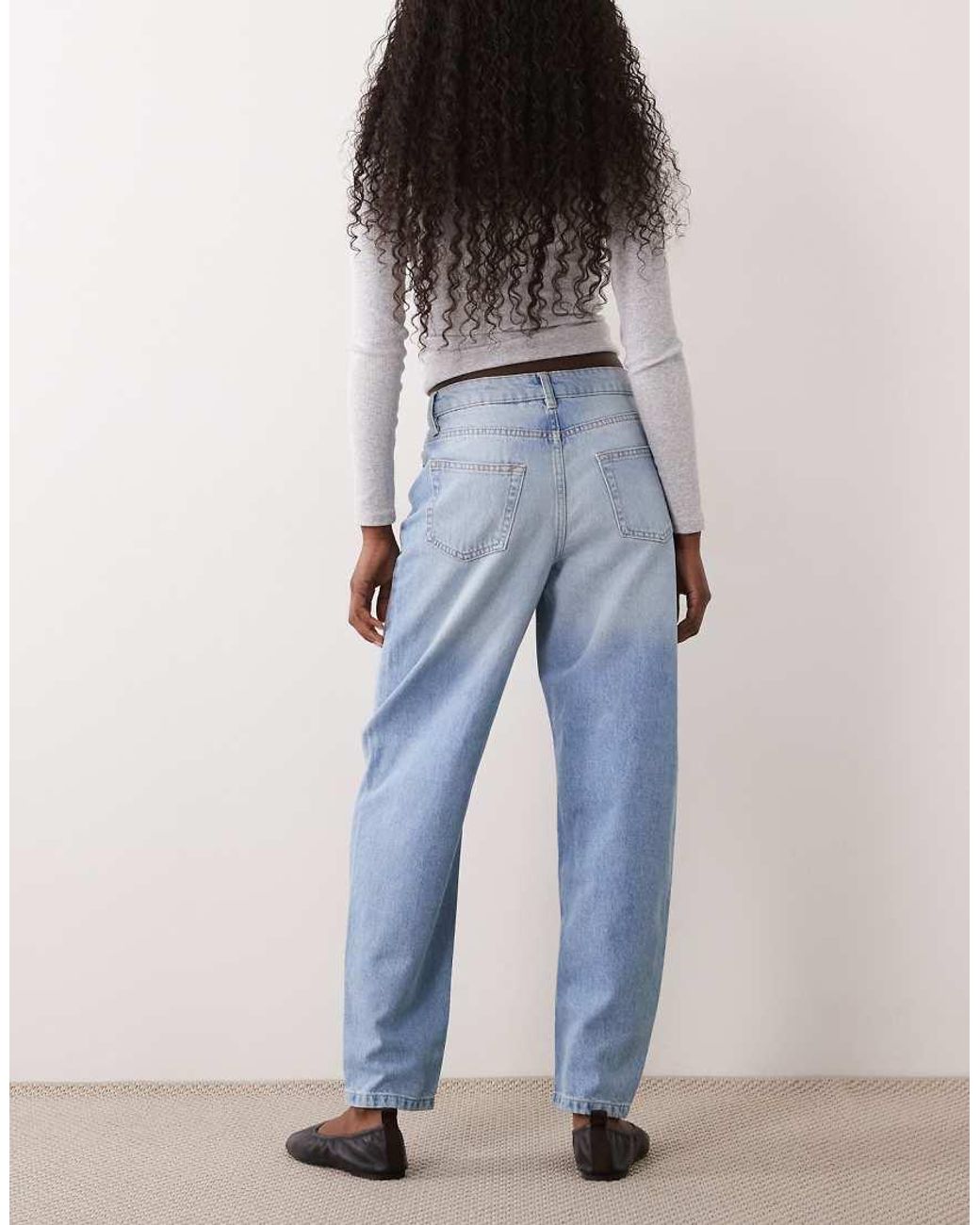 Nobody's Child Blue Putney Barrel Leg Jeans