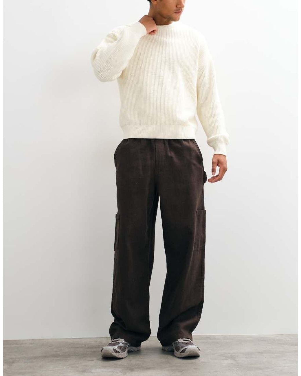 ASOS Black baggy Cargo Pants for men