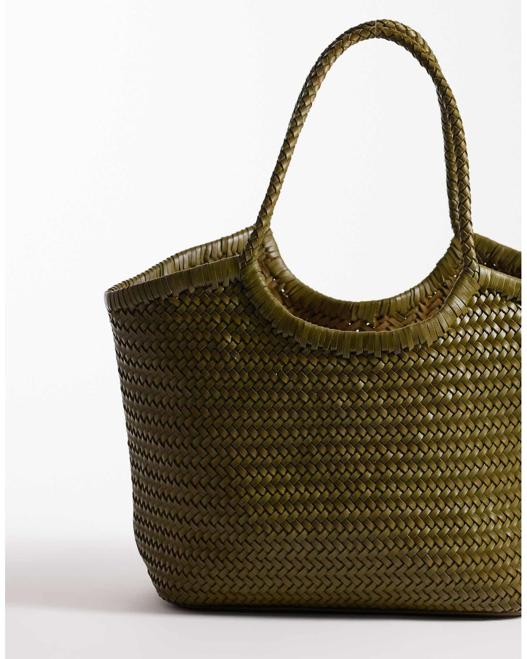 ASOS Green – korbtasche aus leder