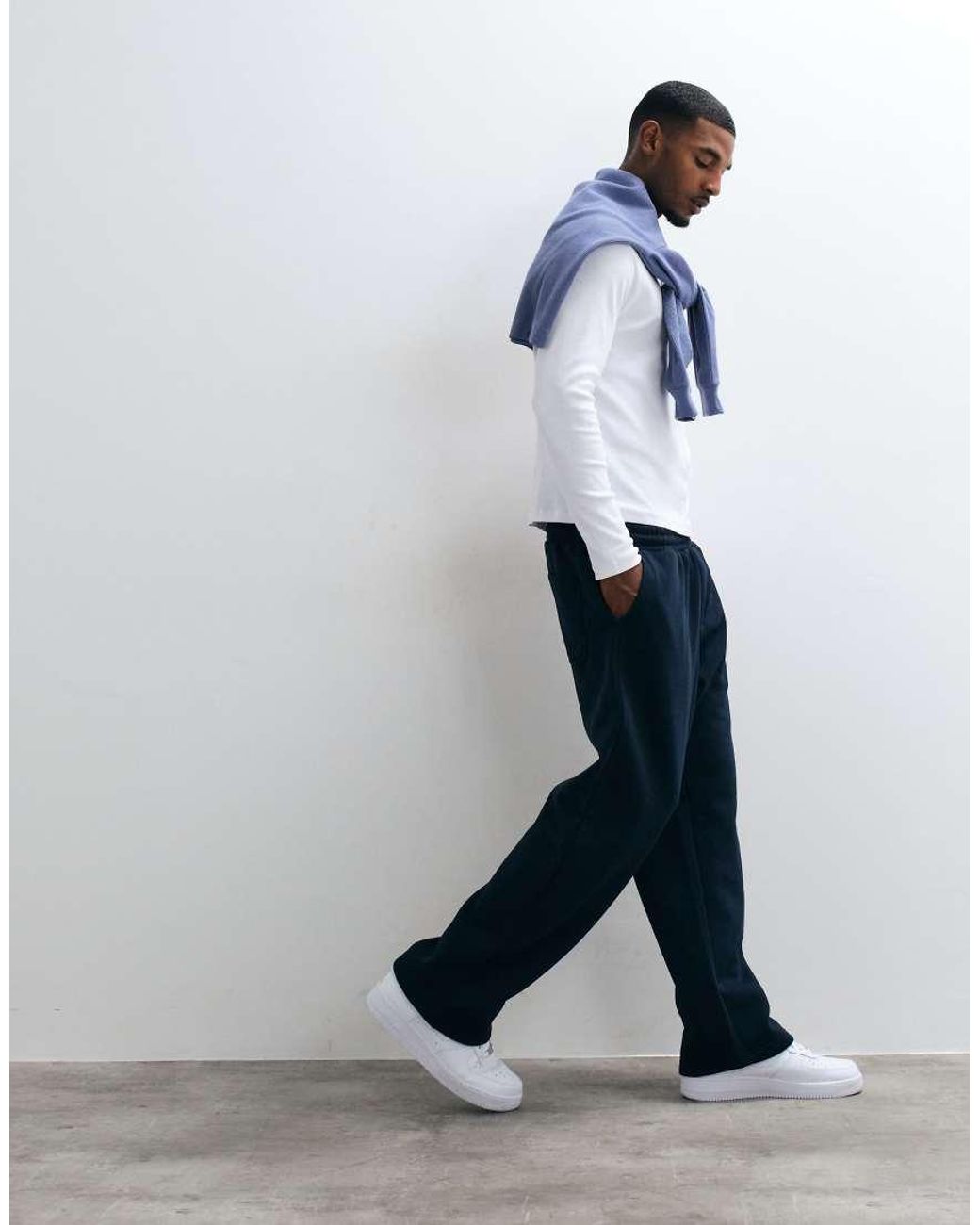 Jack & Jones White Wide Leg joggers for men