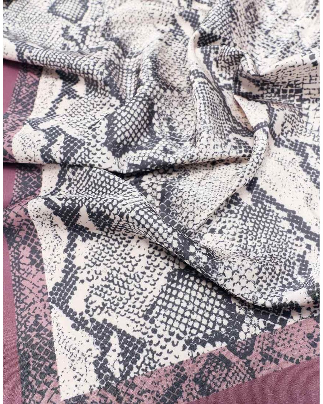 Pull&Bear Gray Bandana Satin Snakeskin Print