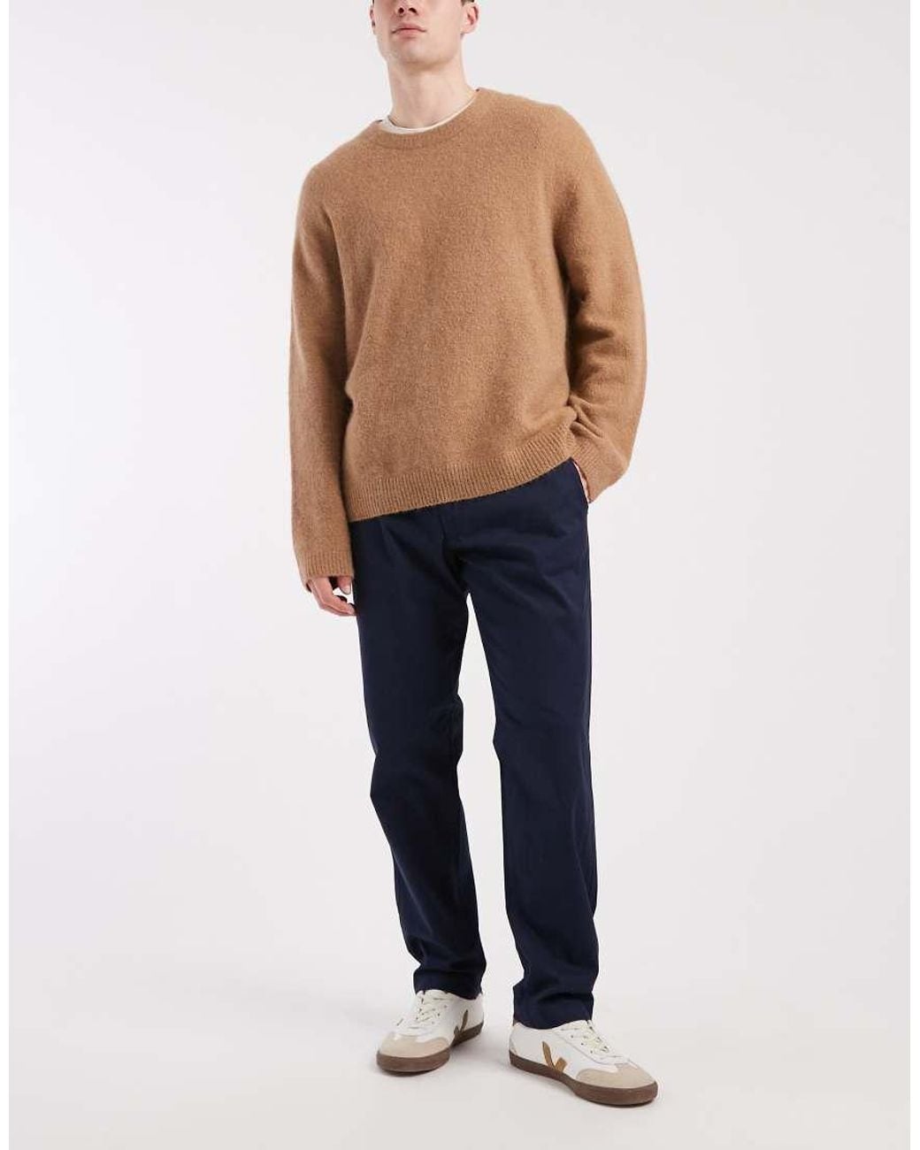 Jack & Jones Blue Loose Drawstring Chino Trousers for men