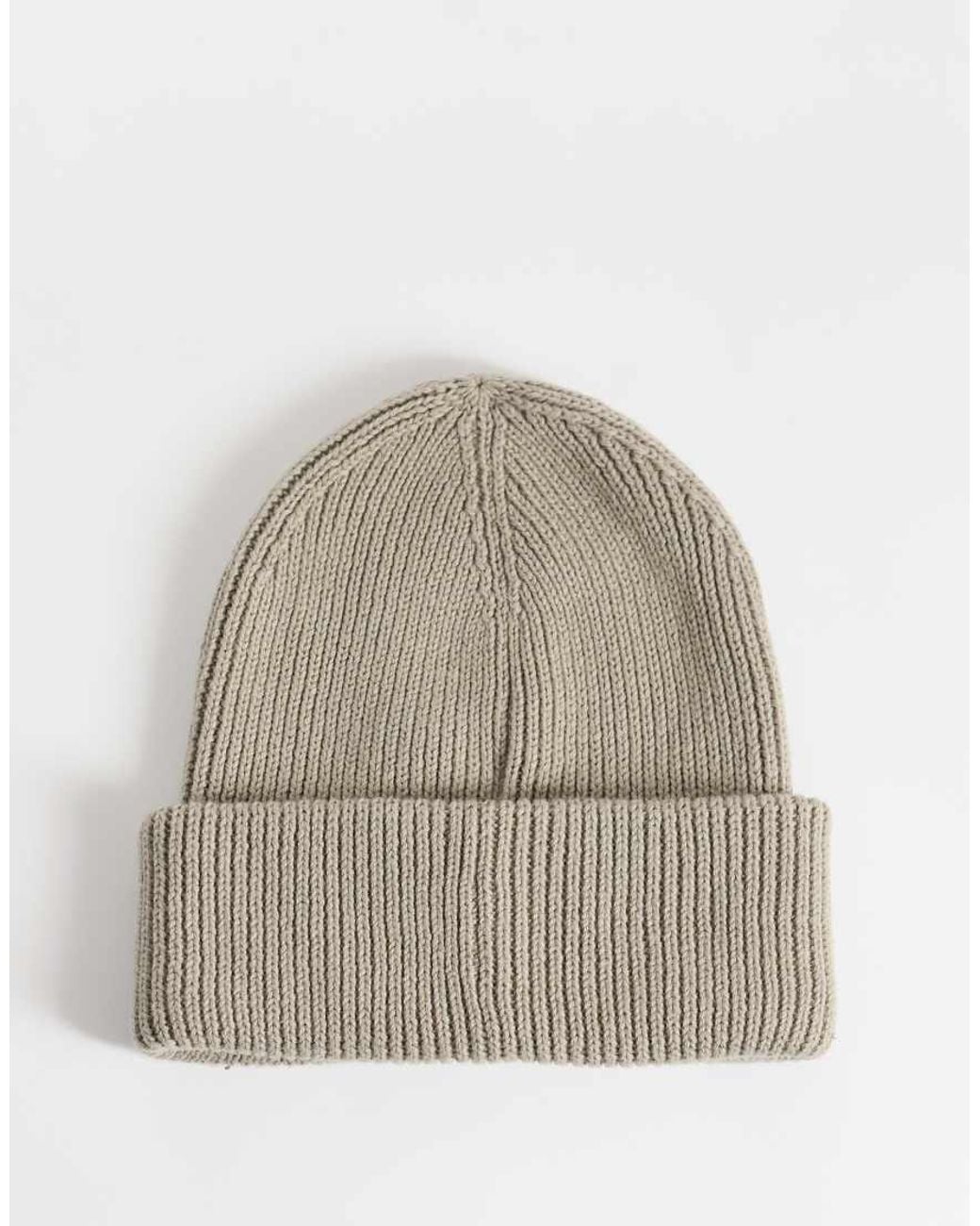 Barbour Gray Craywell Knitted Logo Beanie for men