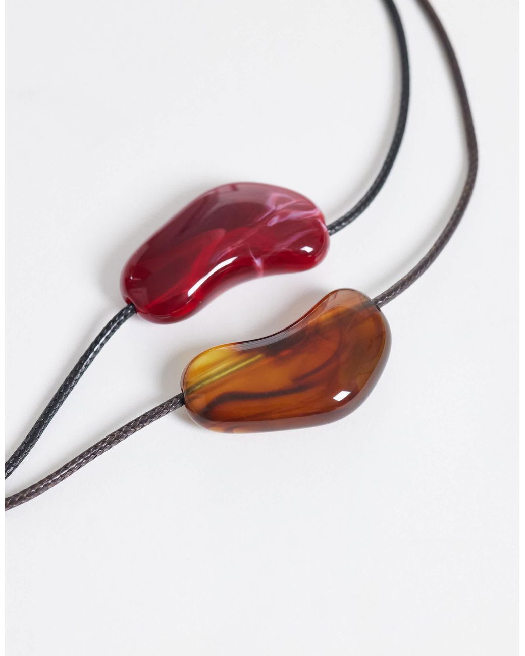 Accessorize Brown – kordelhalsketten