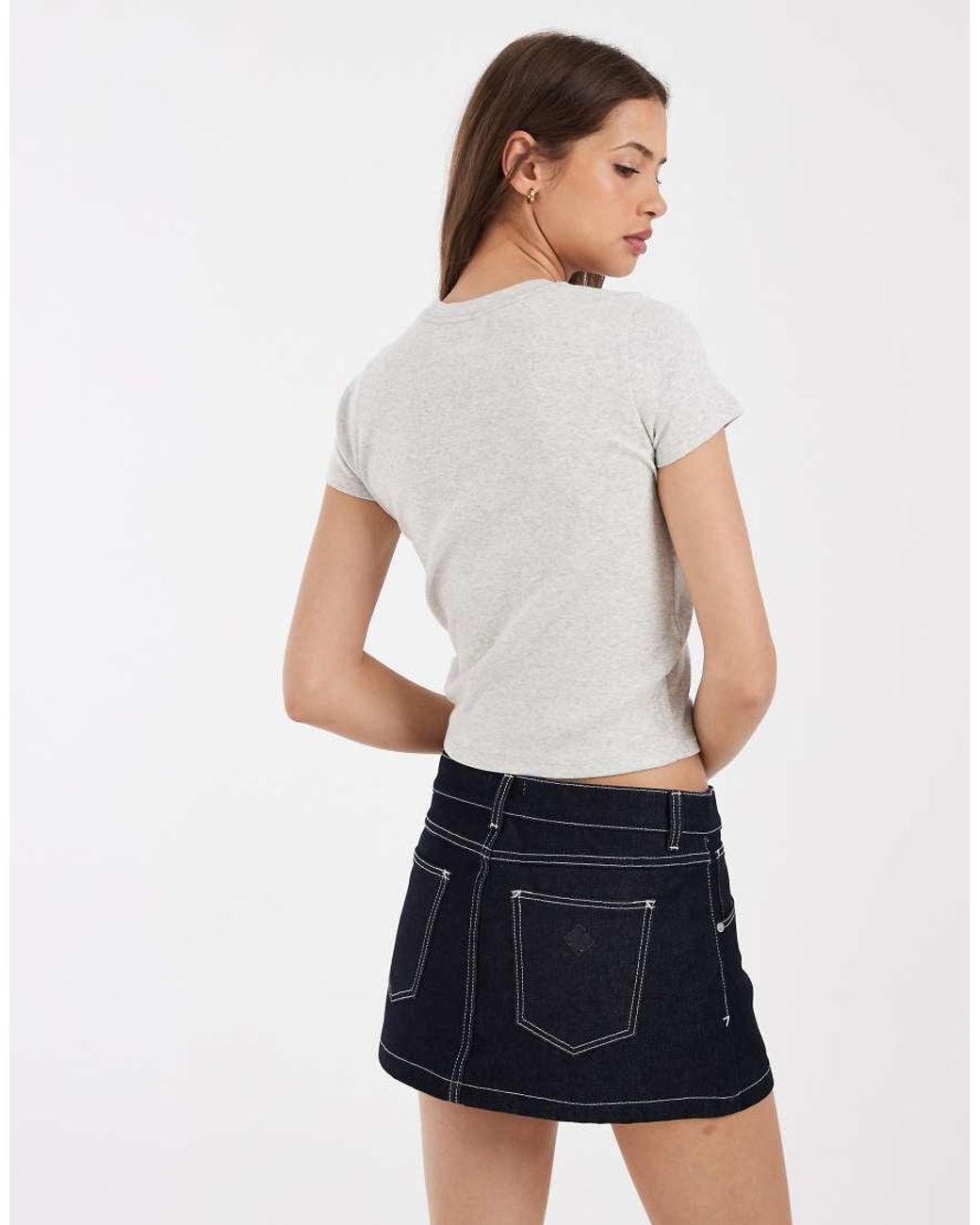 Hollister Blue Ribbed Baby Tee