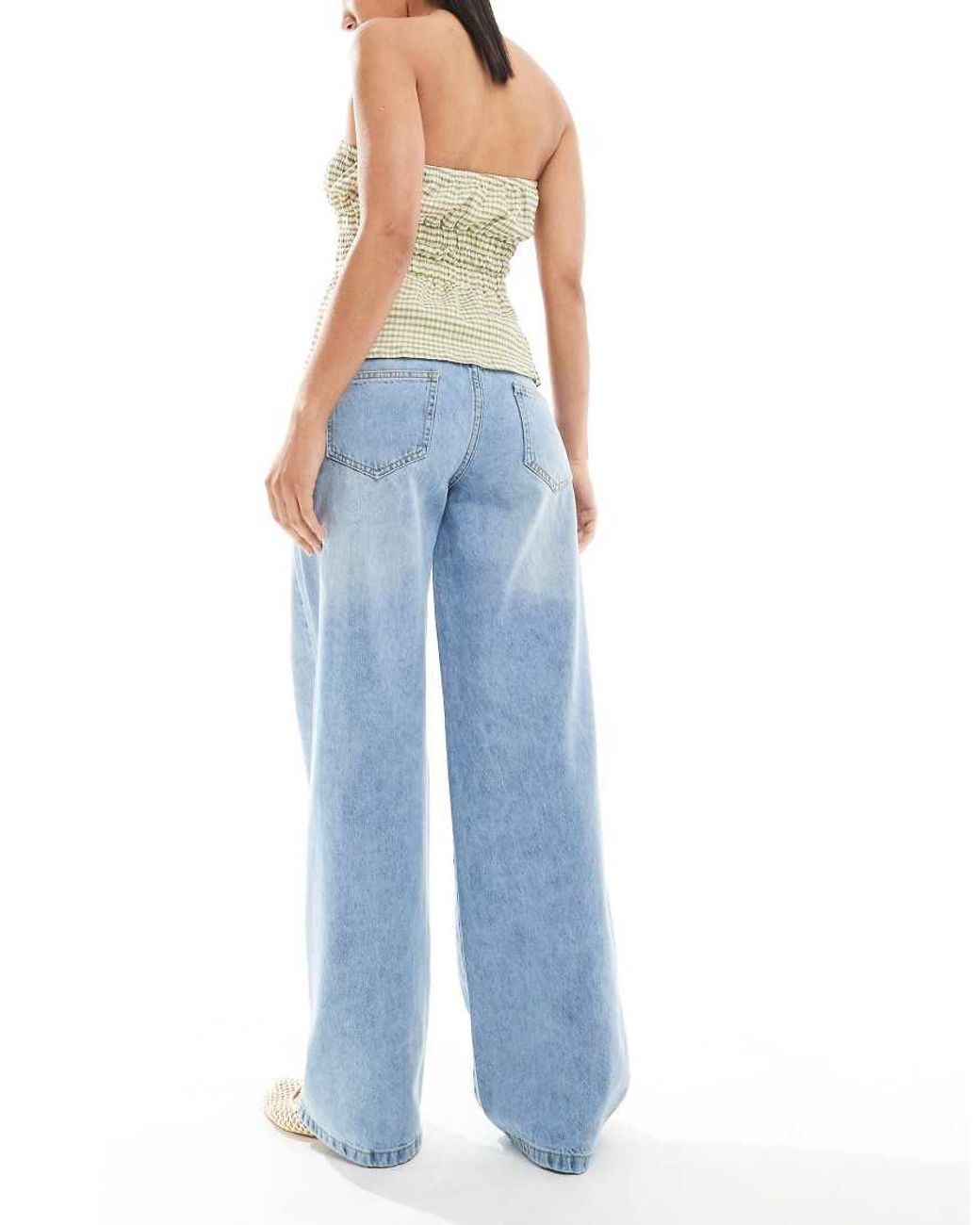 Daisy Street Blue Low Rise Boyfriend Jeans