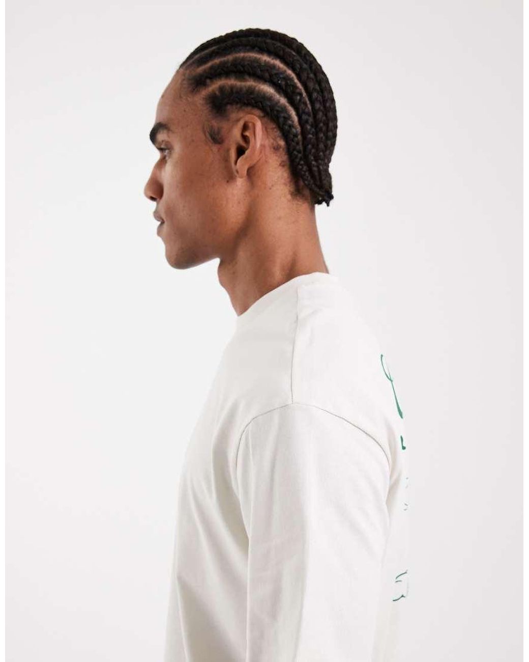 Only & Sons White Relaxed Fit T-Shirt With Garfield Back Print for men