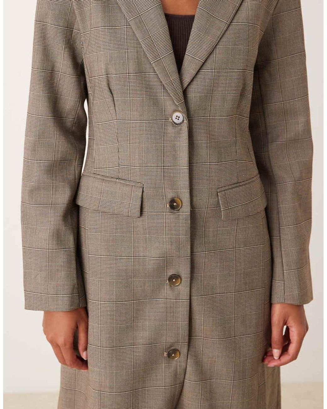 ASOS Natural Tailored Longline Blazer Co-Ord