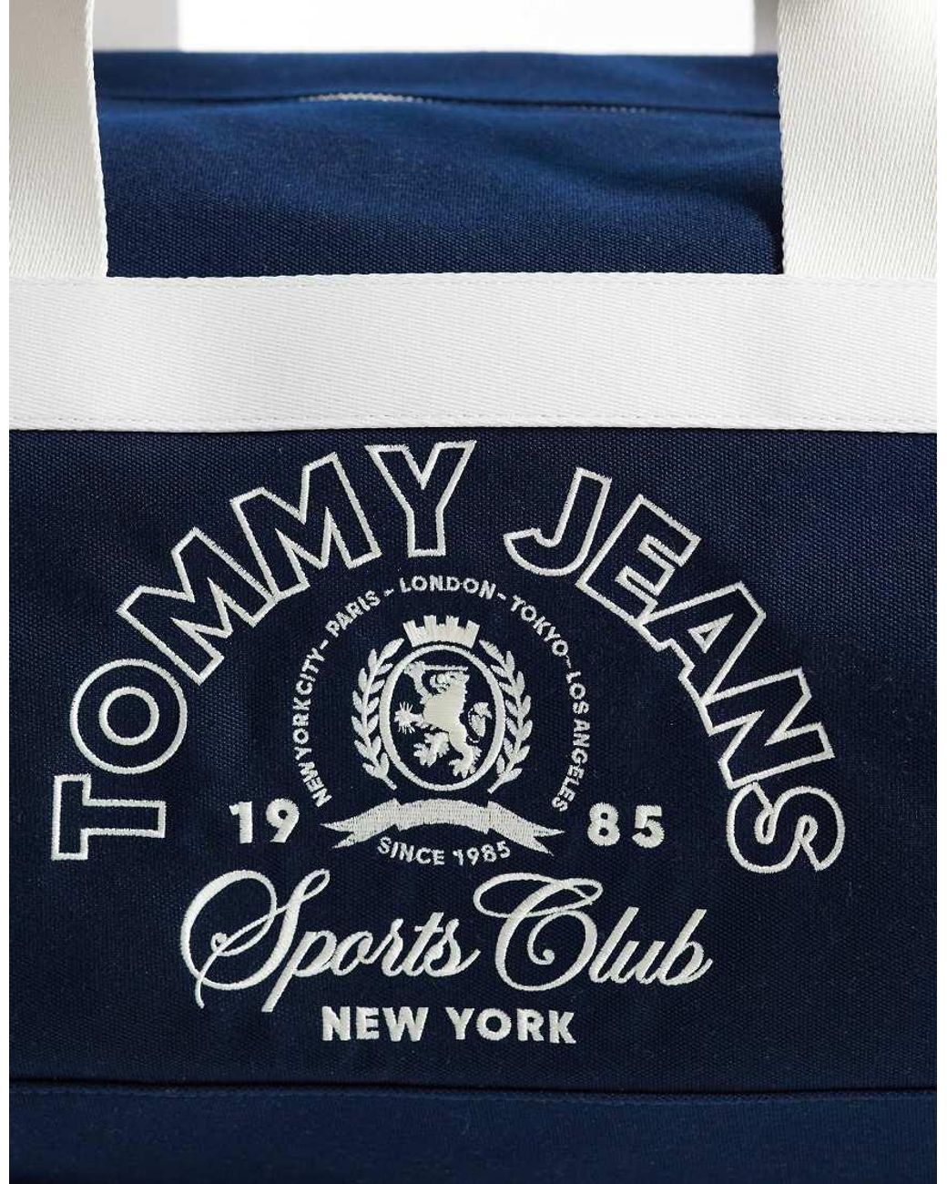 Tommy Hilfiger Blue Varsity Sport Duffle Bag for men