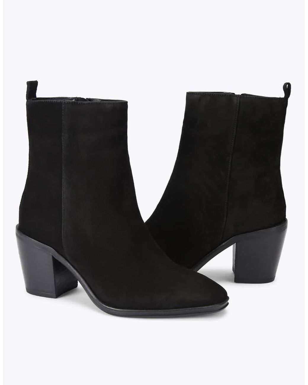 KG by Kurt Geiger Black Terrace Mid Ankle Boots