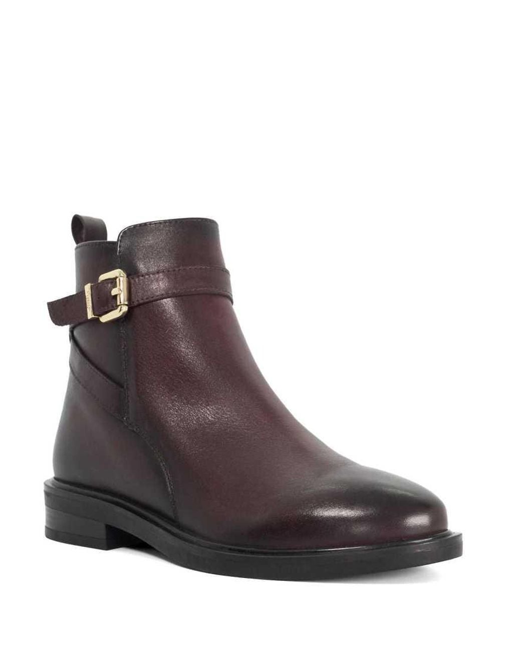 Dune Brown Palmy Ankle Boots